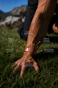 pulsera de cobre energetica clasica ajustable (unisex)