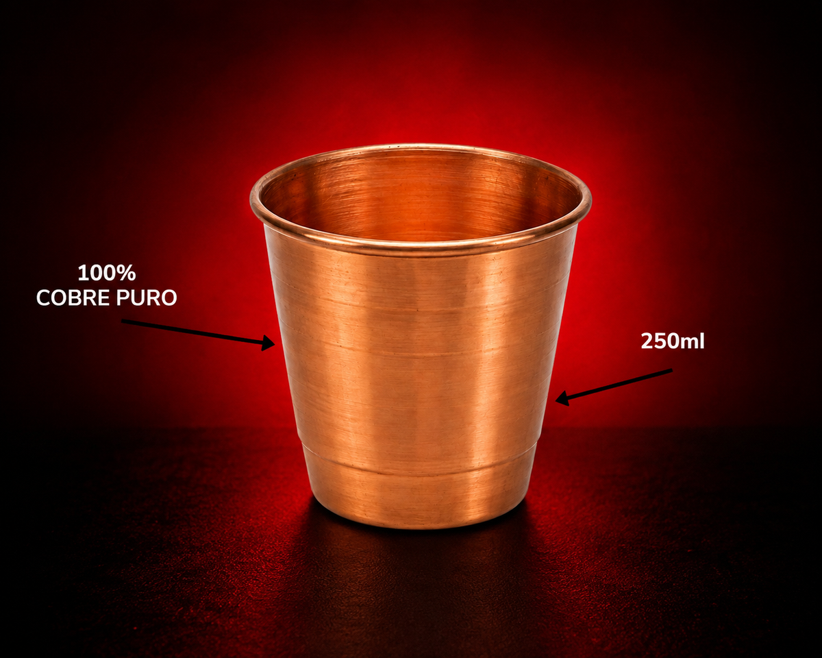 vaso 100% de cobre puro 250ml