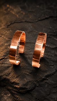 pulsera de cobre energetica clasica ajustable (unisex)
